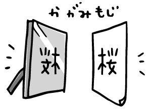 鏡文字の指伝えスキル エビログ